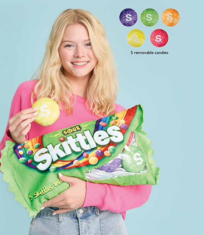 SOUR SKITTLES PACKAGING FLEECE PLUSH