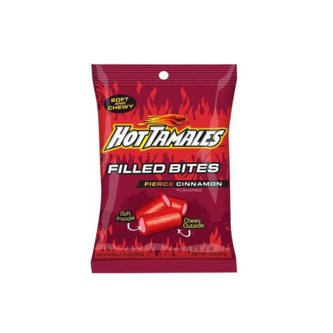 HOT TAMALES FILLED LICORICE BITES 85G