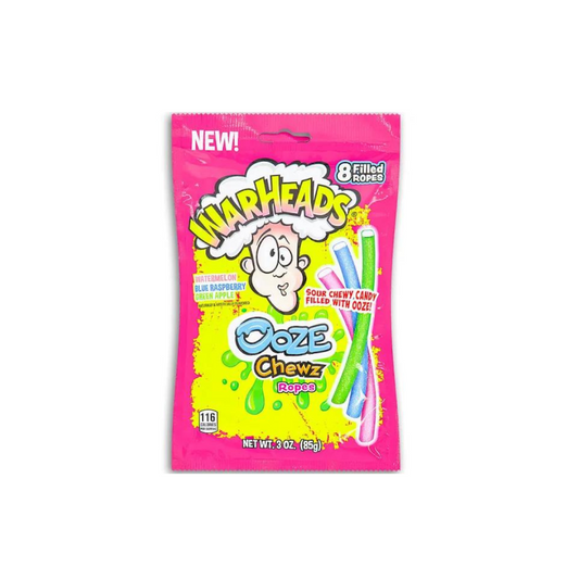 WARHEADS OOZE CHEWZ ROPES 85G