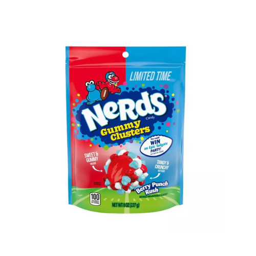 NERDS GUMMY CLUSTERS FOOTBALL BERRY PUNCH 227G