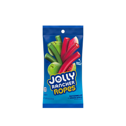 JOLLY RANCHER ROPES WATERMELON + GREEN APPLE 170G